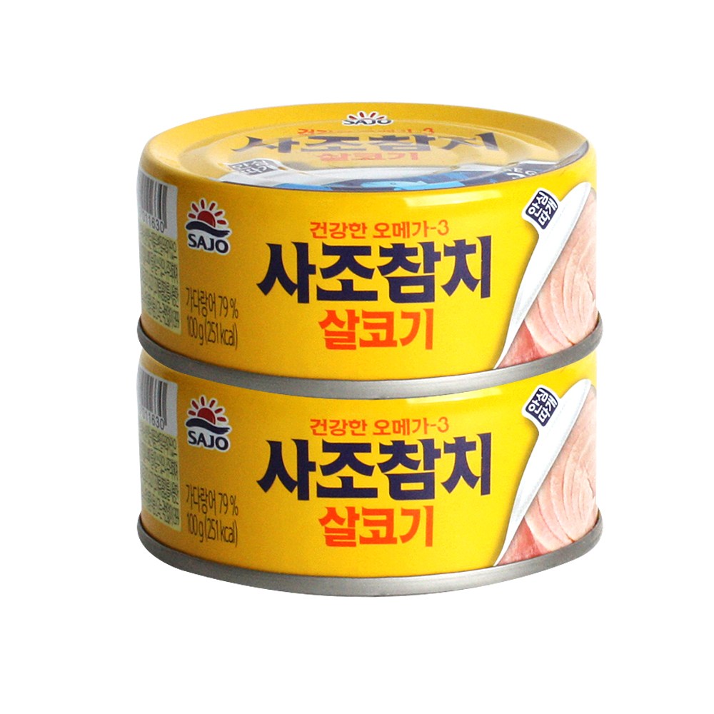 사조참치 살코기 안심따개, 100g, 2개 5,340원