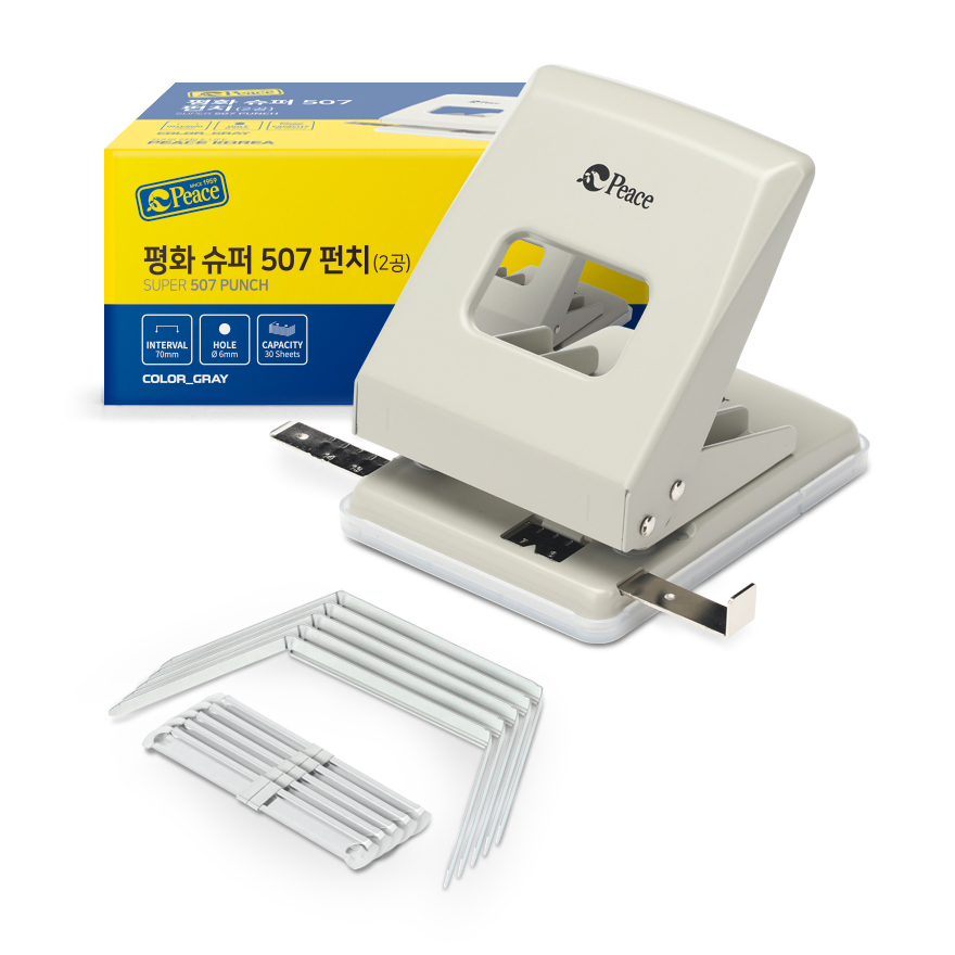 피스코리아 2공 펀치 507 70mm + 책철 5p 세트 18,750원