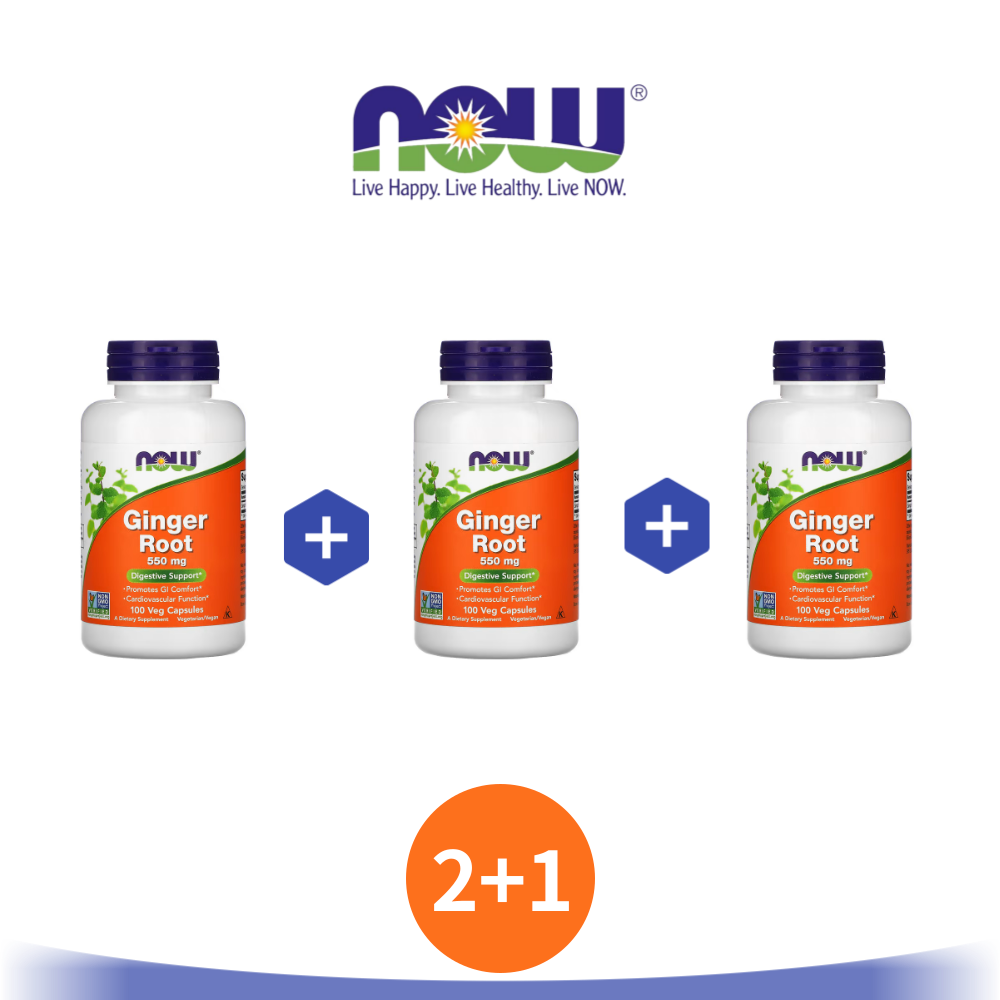 2+1 나우푸드 생강 진저 Ginger 뿌리 추출물 550mg 100베지 캡슐 47,200원