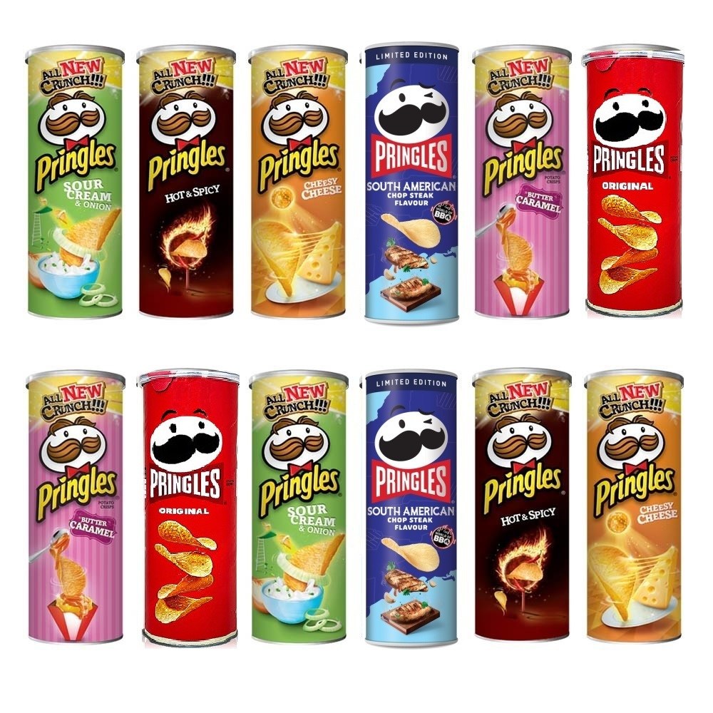 프링글스 6종*12입(양파맛+치즈맛+매운맛+버터카라멜+스윗 마요치즈+할라피뇨)110g*각2개, 110g, 12개 25,500원