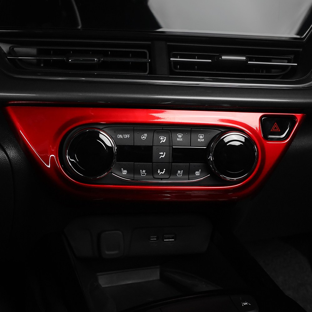 영카클럽 트랙스 크로스오버 호환 공조기 패널 카본 몰딩 커버 차량 용품, 유광레드, 공조기 21,300원