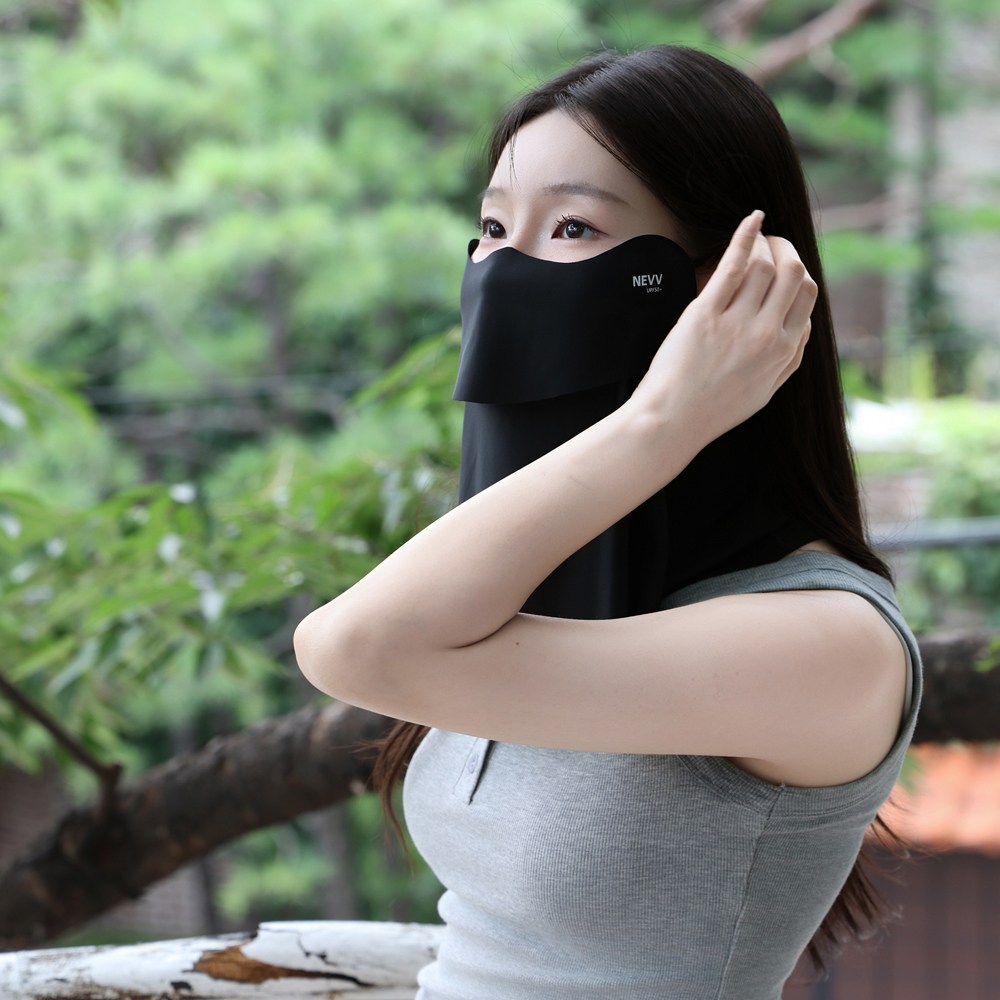 네블 냉감 자외선 차단 골프 마스크, 1세트, 블랙(1+1) 21,000원