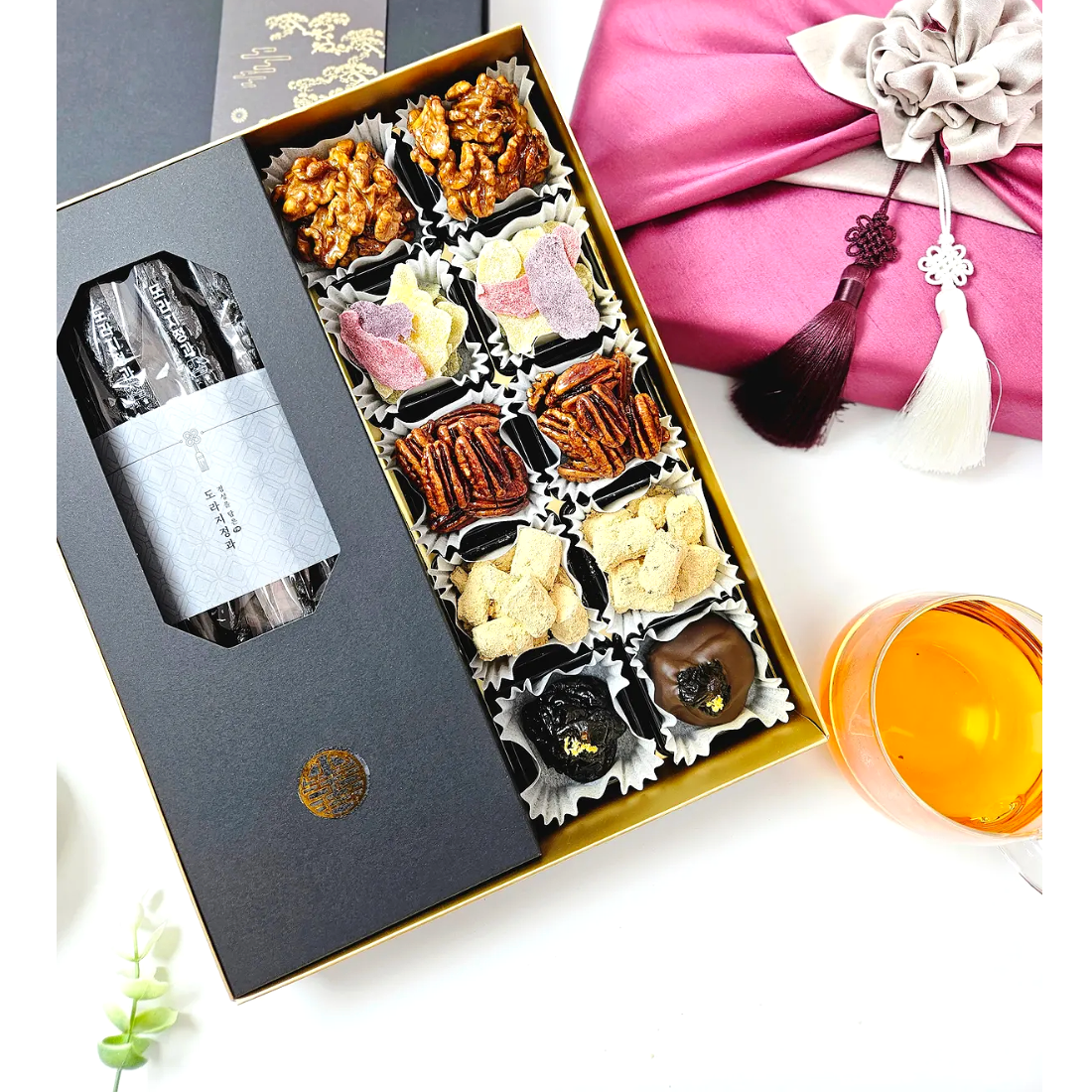 담양다과빗솔 도라지정과 추석 설 명절선물 부모님 상견례 수제 답례품 보자기 쇼핑백 65,000원