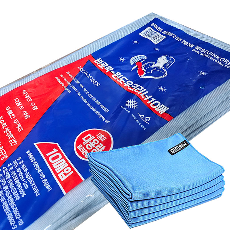 미소진 바로싹 윈도우크리너 40*40 10매, 블루, 1세트 12,900원