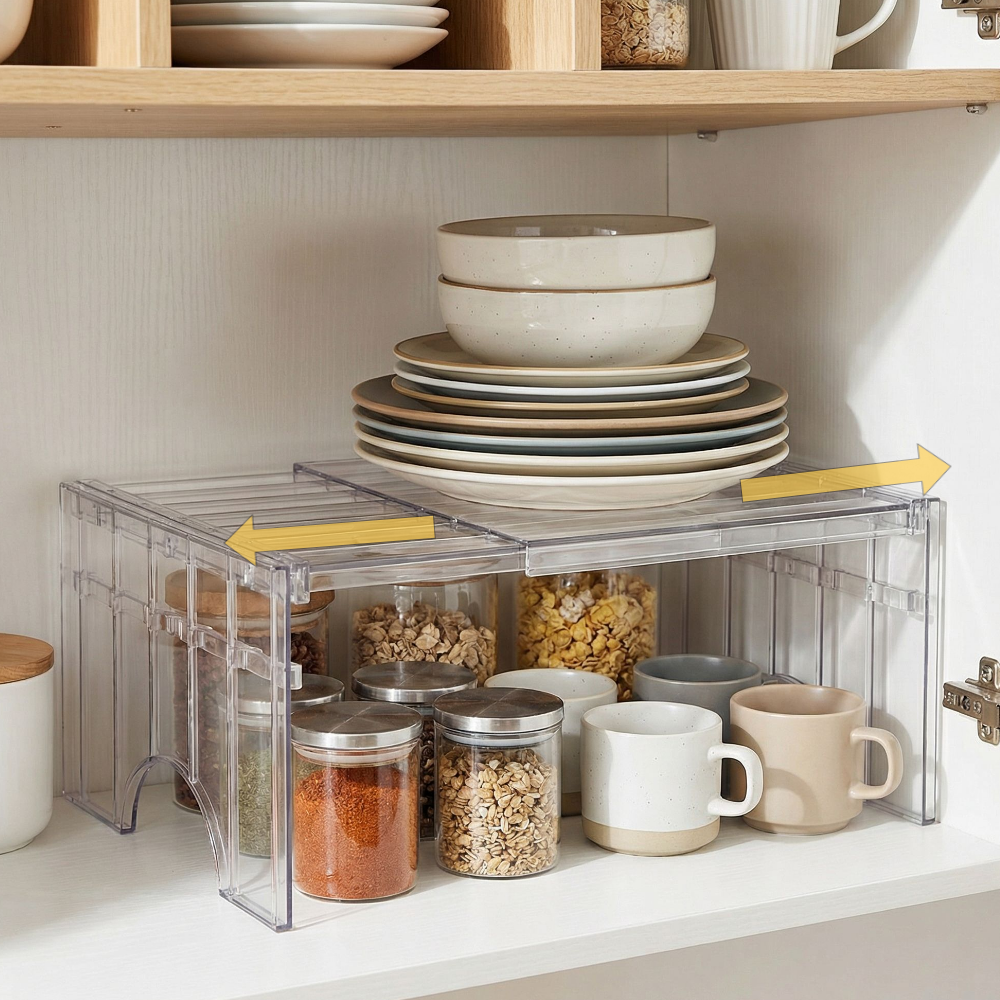 현우상점 주방 선반 정리대 길이조절 무타공 정리함 16,500원