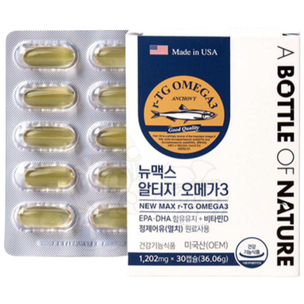 [ 고함량 고순도 ] 맥스 알티지 오메가 3 1100 mg 비타민 D 디 혈행 기억력 건조한 눈 건강 기능 성 수입 RTG 알티쥐 오매가 쓰리 스리 알티 즈 오메 가 3 리 오일, 30정 34,000원