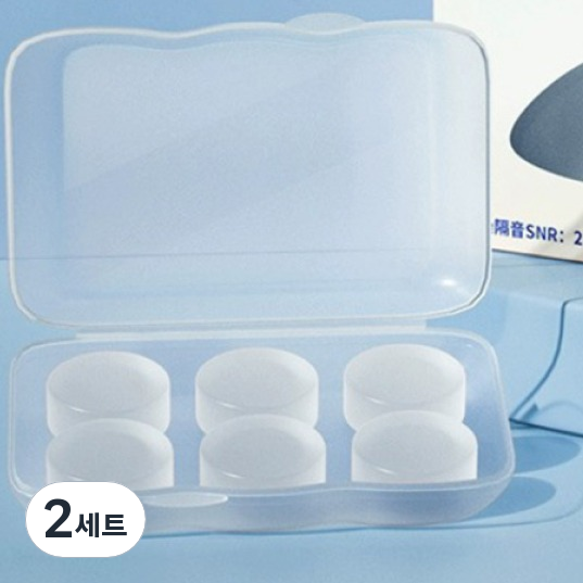 누비나 수면용 실리콘머드 이어플러그 성형가능 방수 방음 세척가능 귀마개 6p 세트 화이트, 2세트 13,800원