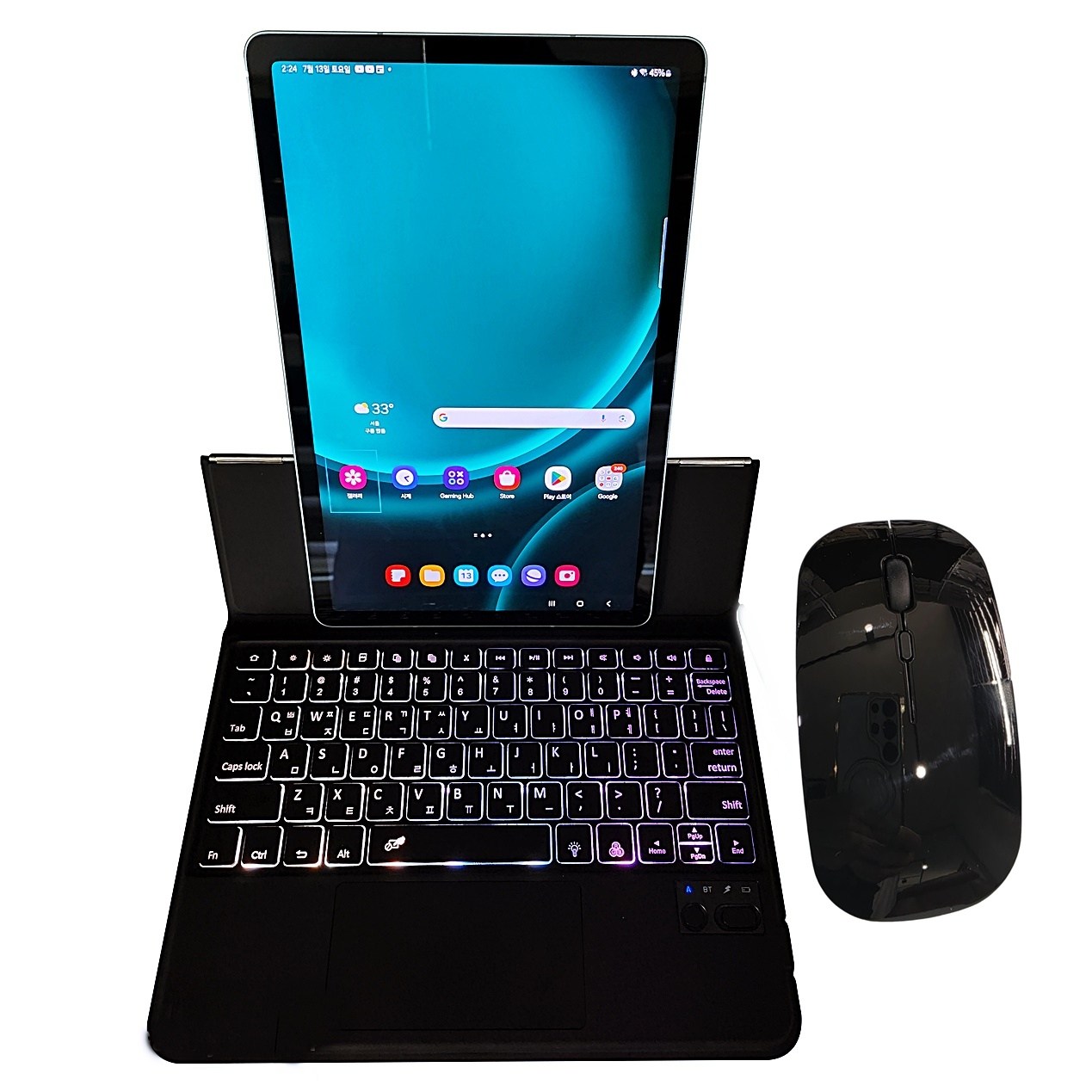 WorldEX 갤럭시탭 호환 터치패드 백라이트 버클 키보드케이스 S10/S11/S9/S9 FE/S7/S8 10.9와11인치 공용 84,800원