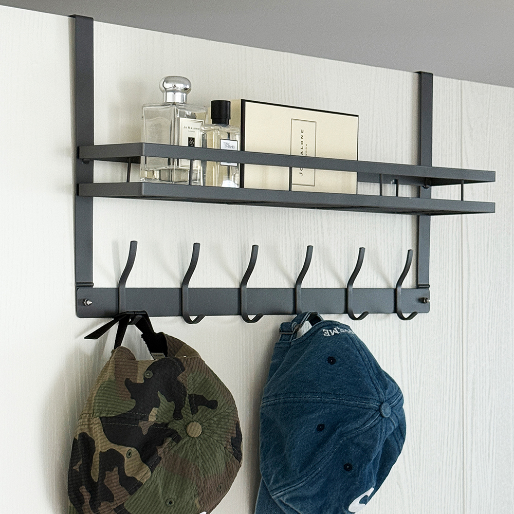 아이두리빙 다용도 무타공 6구 선반 도어 행거 47,760원