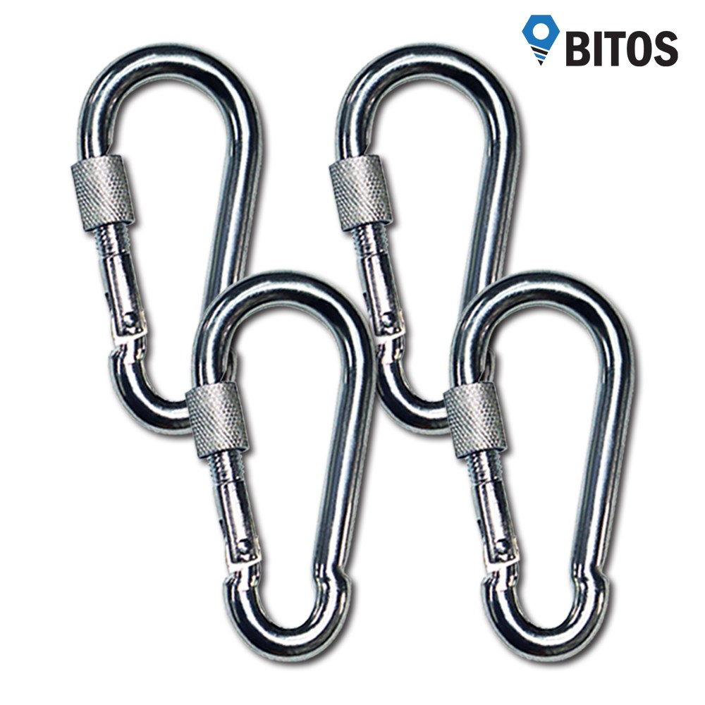 안전비너 세트 연결고리 등산용 캠핑용 고리, 4개 6,500원