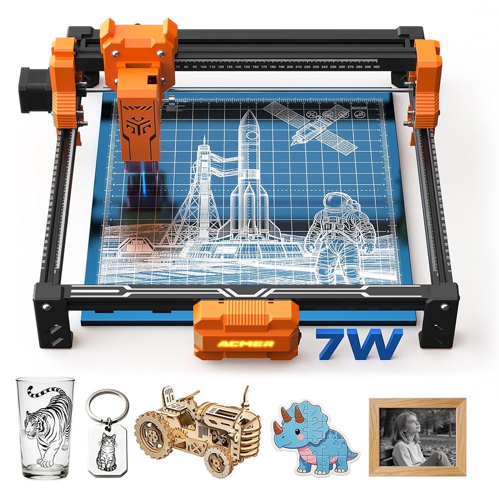 ACMER 7W 소형 레이저 각인기 조각기 커팅기 금속 아크릴 나무 가죽 S2 248,000원
