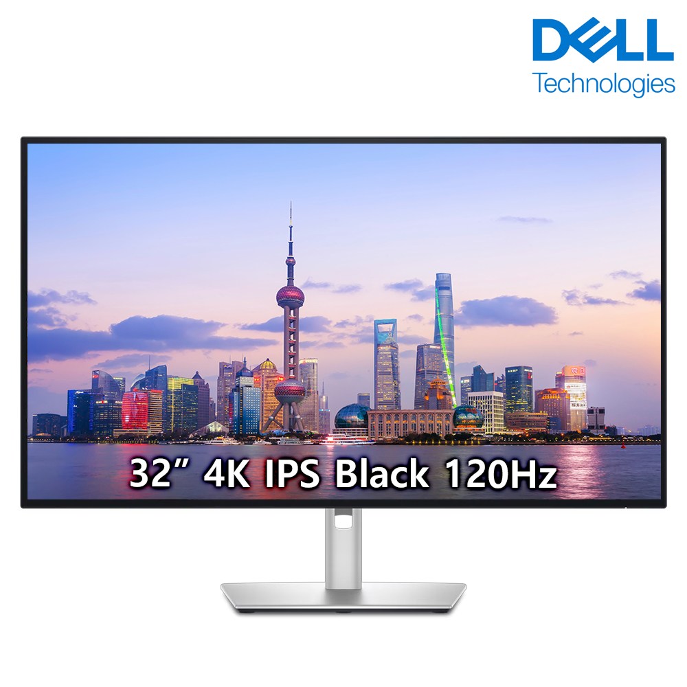 Dell 울트라샤프 신모델 120Hz 4K HDR UHD 32모니터 USB-C 썬더볼트 지원, 82.1cm, DELL U3225QE 1,300,000원