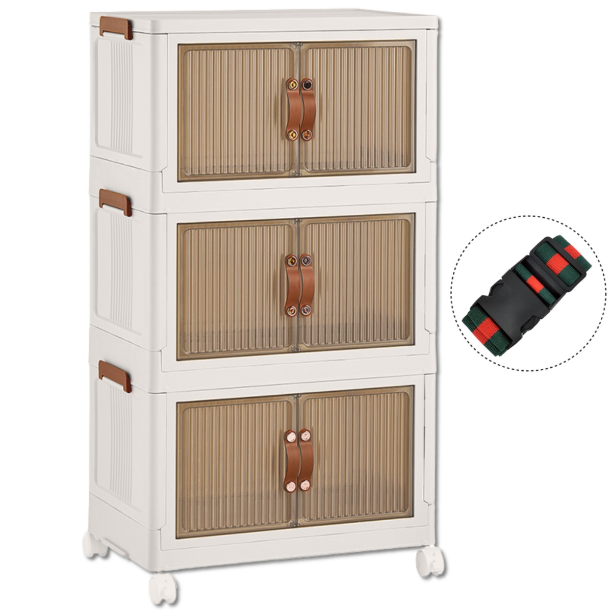 더라운드 3단 1단 양문형 리빙박스 접이식 폴딩 수납정리함 틈새박스 65,900원