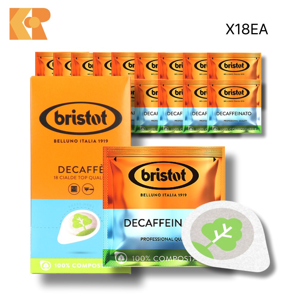 미슐랭 [브리스토트] PODS - DECAFFEINATO 18개 파드커피 친환경 이탈리아 고급 원두커피 차파드 BRISTOT 미디엄 로스팅 분쇄원두 26-07-05 12,000원