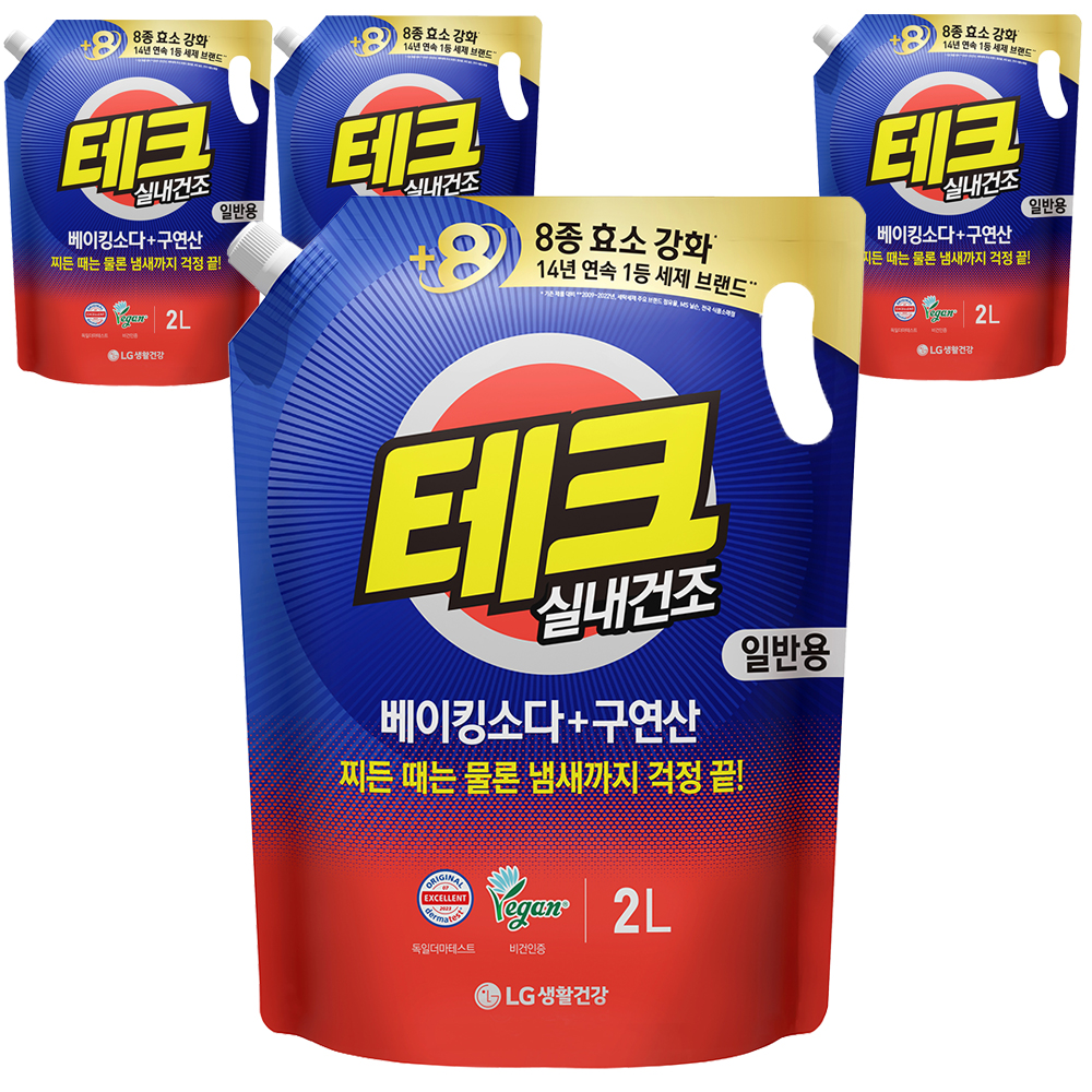 테크 베이킹소다 플러스 구연산 실내건조 액체세제 일반 리필 19,900원