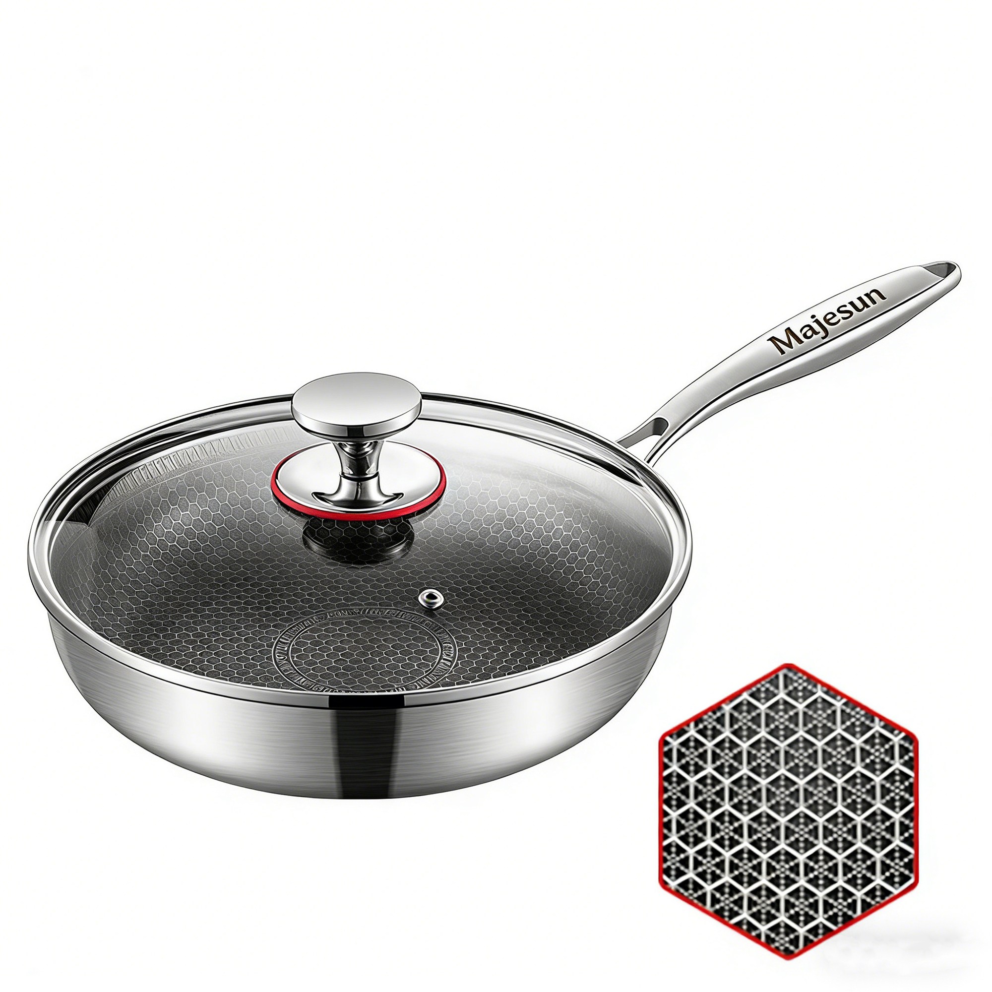 Majesun 스텐레스통5중 316 스테인리스 벌집코팅 인덕션 겸용 후라이팬, 1개, 28cm 39,900원