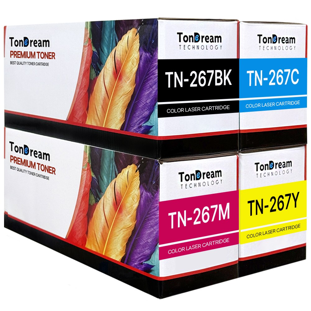 브라더 TN-267 4색세트 호환 토너 HL-L3210CW MFC-L3750CDW DCP-L3551CDW 재생, 1세트, 검정,파랑,빨강,노랑 35,900원