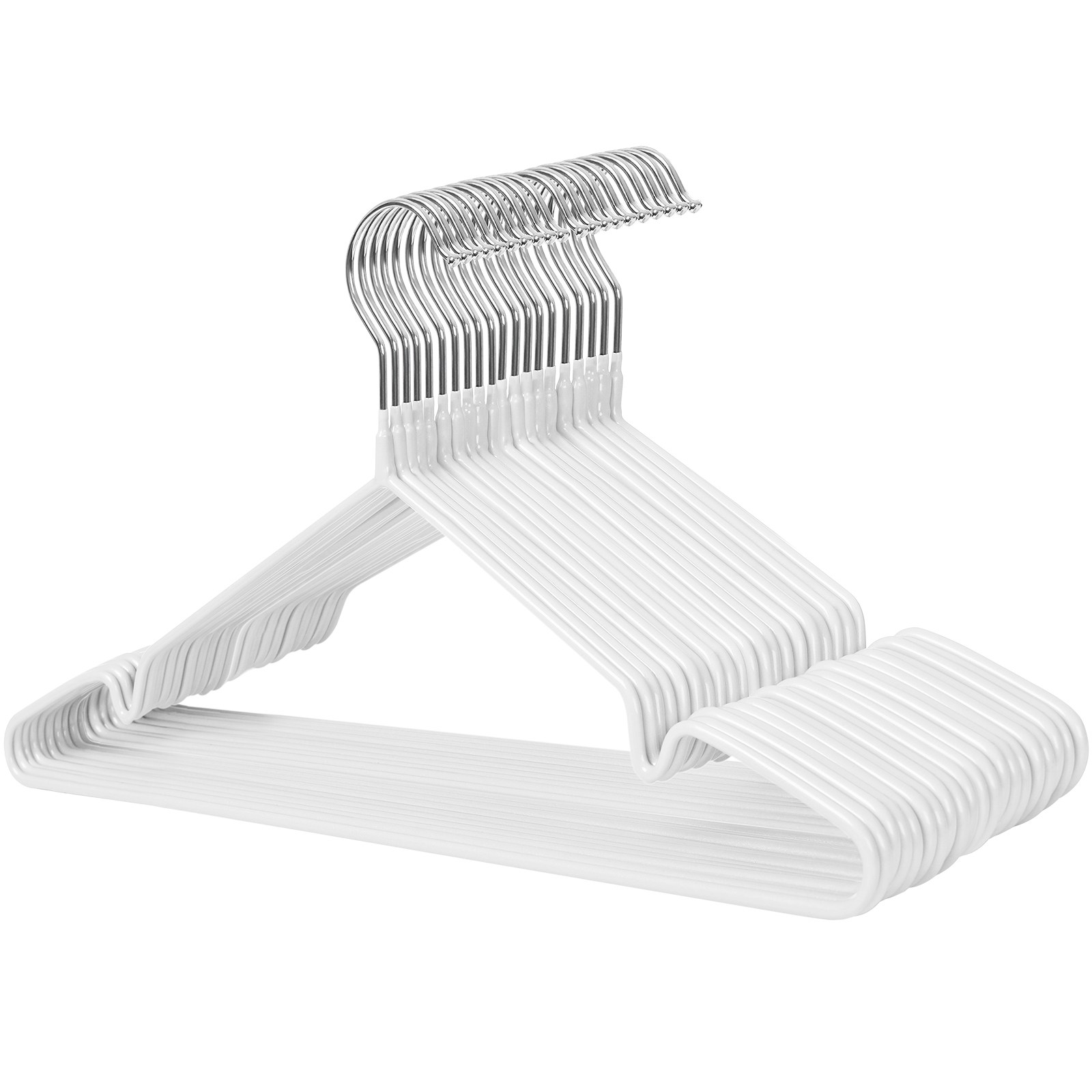 SONGMICS 공간활용 PVC 코팅 논슬립 슬림 옷걸이, 화이트, 20개 13,050원