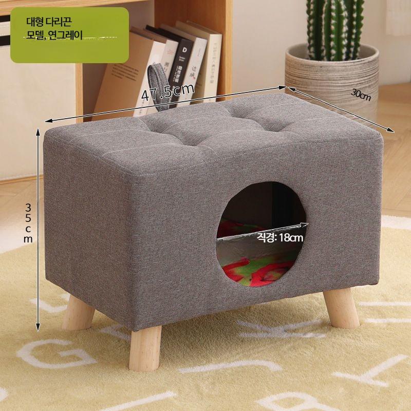 나무 침대 의자 사계절 시원한 고양이 둥지 반밀폐형 고양이집 캣하우스 다묘용고양이집 고양이 대형고양이집 원목고양이집 실내용고양이집 고양이 조립식고양이집 고양이하우스 다층캣하우스 44,500원