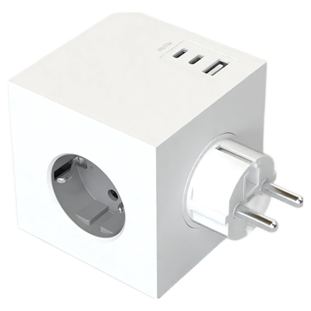 번개표 USB 3구 고용량 큐브 멀티탭 콘센트형, 1개, 화이트, 1mm 27,900원