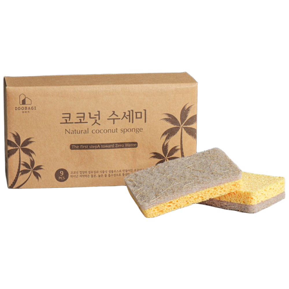 옵티머스 천연수세미 제로웨이스트 셀룰로오스 주방 설거지, 2개, 9개입 16,000원