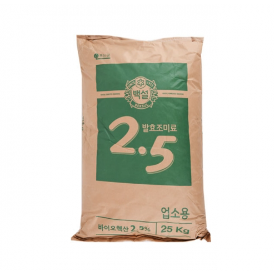 백설 발효조미료 2.5 25Kg 고복합핵산 핵산 MSG 포대2.5 대용량2.5, 1개, 25kg 263,660원