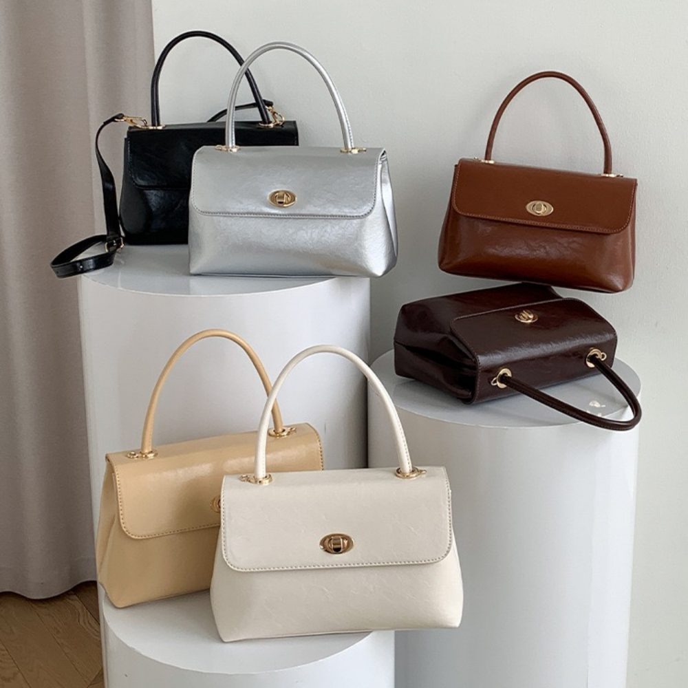 와이엔이 하객룩 스퀘어 탑핸들 토트백 빈티지 가벼운 숄더백 크로스백 35,900원