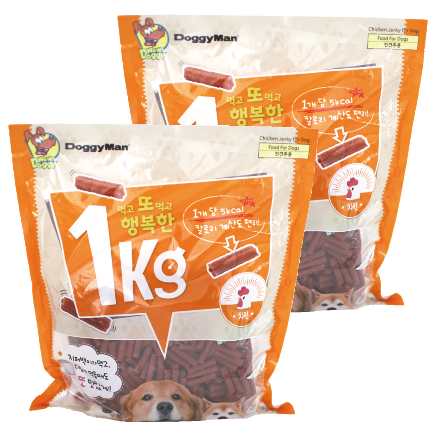 도기맨 강아지 1키로 져키, 닭고기맛, 1kg, 2개 20,500원