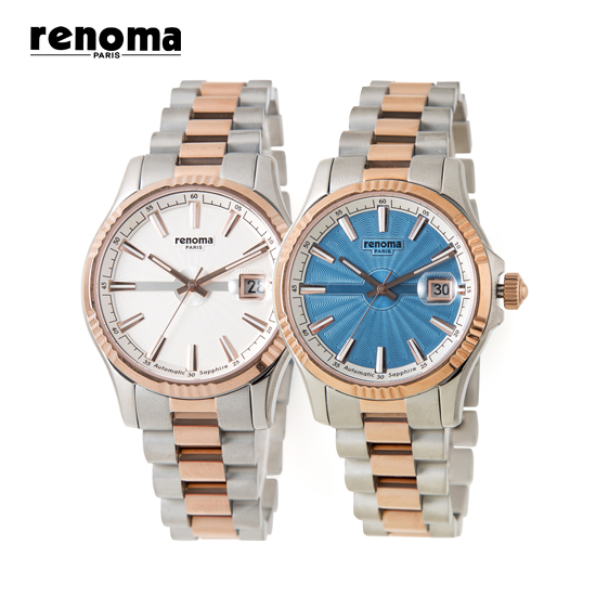 renoma 레노마 로즈 콤비 플루티드 베젤 오토매틱 남성 메탈시계 RE375M 120,000원