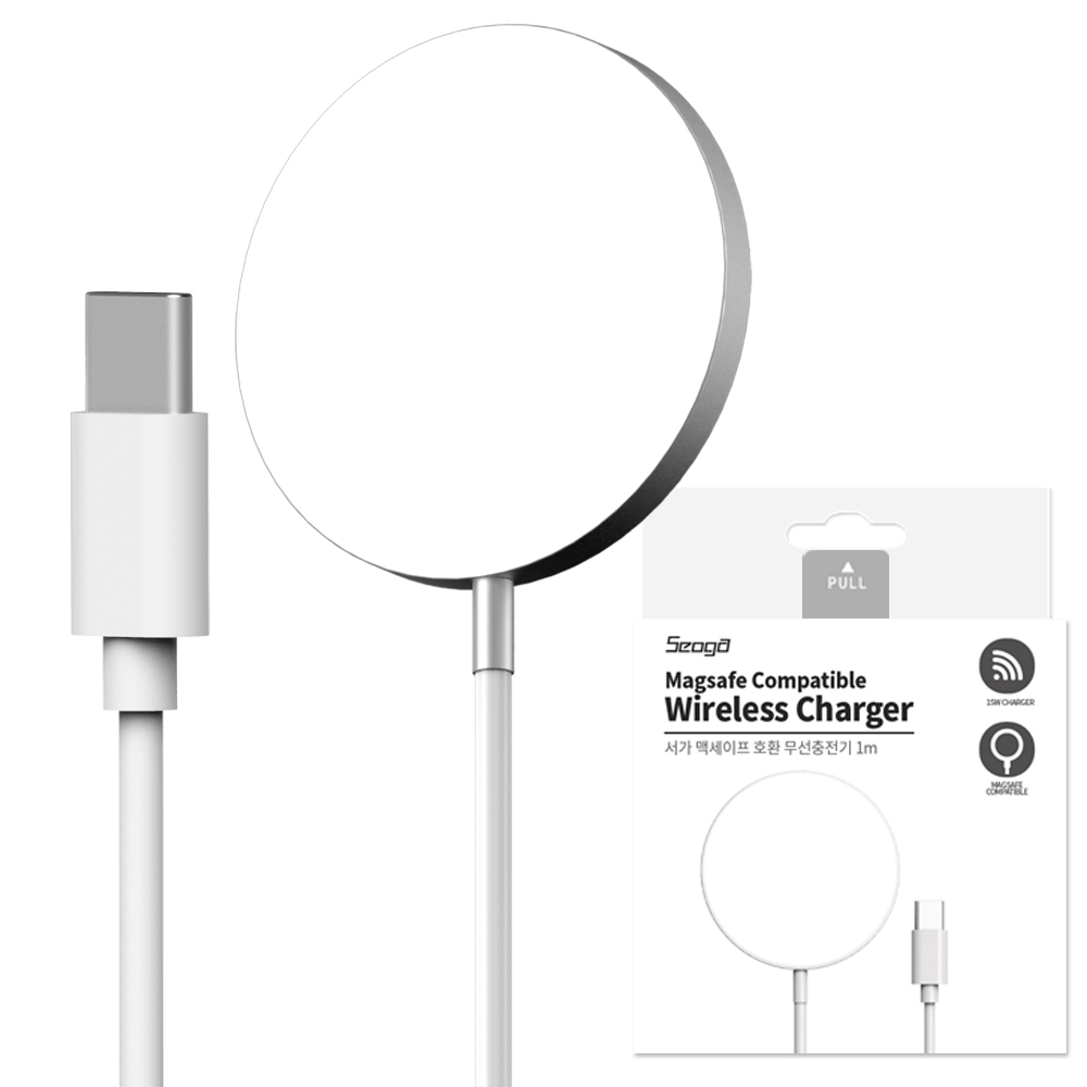 서가 맥세이프 아이폰 호환 15W 고속 무선충전기 1m 11,890원