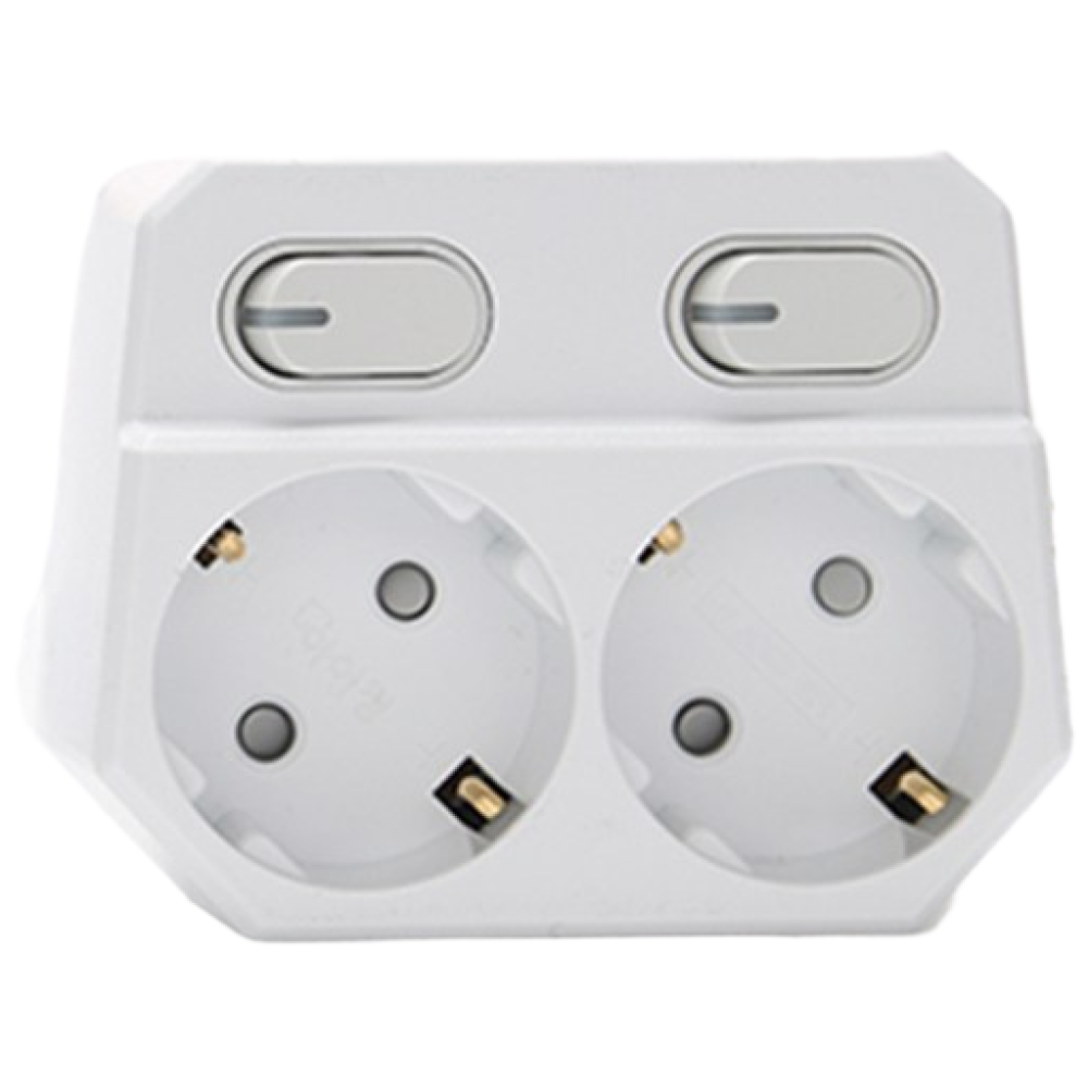 아이정 회전형 2구 스위치 멀티탭 콘센트 화이트 이사준비물 새집준비물, 1개, 화이트 11,900원
