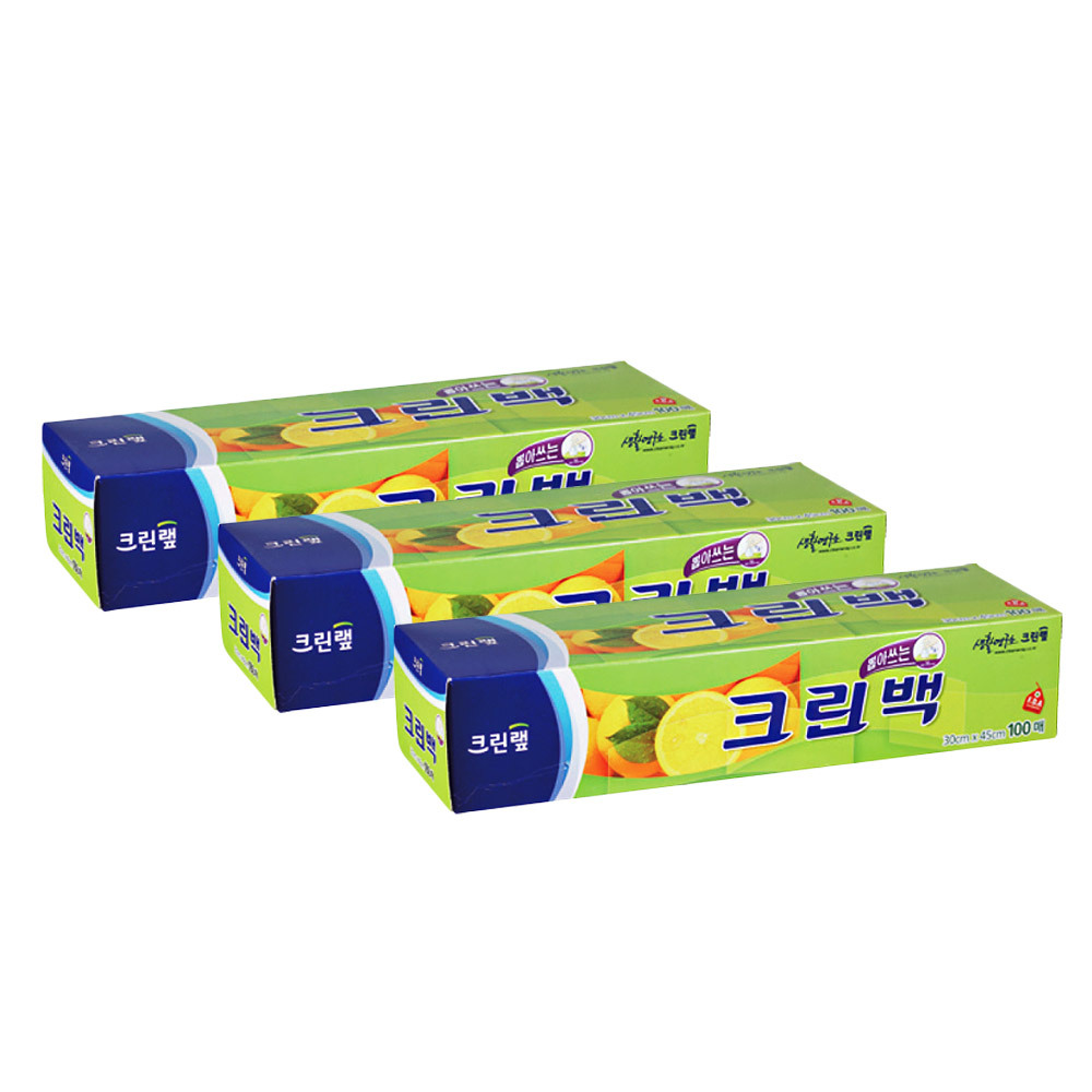 크린랩 뽑아쓰는 크린백 30cm x 45cm, 대(L), 100개입, 3개 13,260원