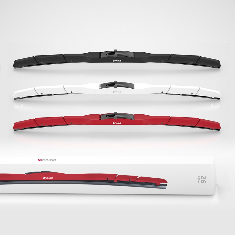 나이아드 메탈 실리콘 컬러 와이퍼 2P 운전석 보조석 하이브리드 발수코팅 차량용 자동차 와이퍼 26,500원