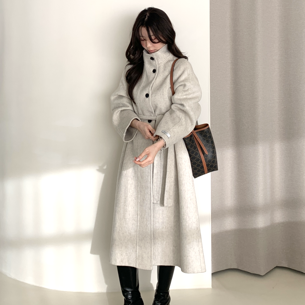 울 100 코트 여성 루즈핏 핸드메이드 3-4 112,000원