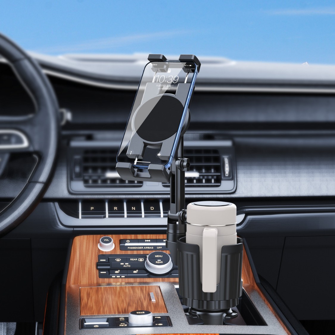 베베어스 2in 1 차량용 컵홀더 태블릿 휴대폰 모니터 거치대 핸드폰 만능컵홀더, A081+X367 23,850원