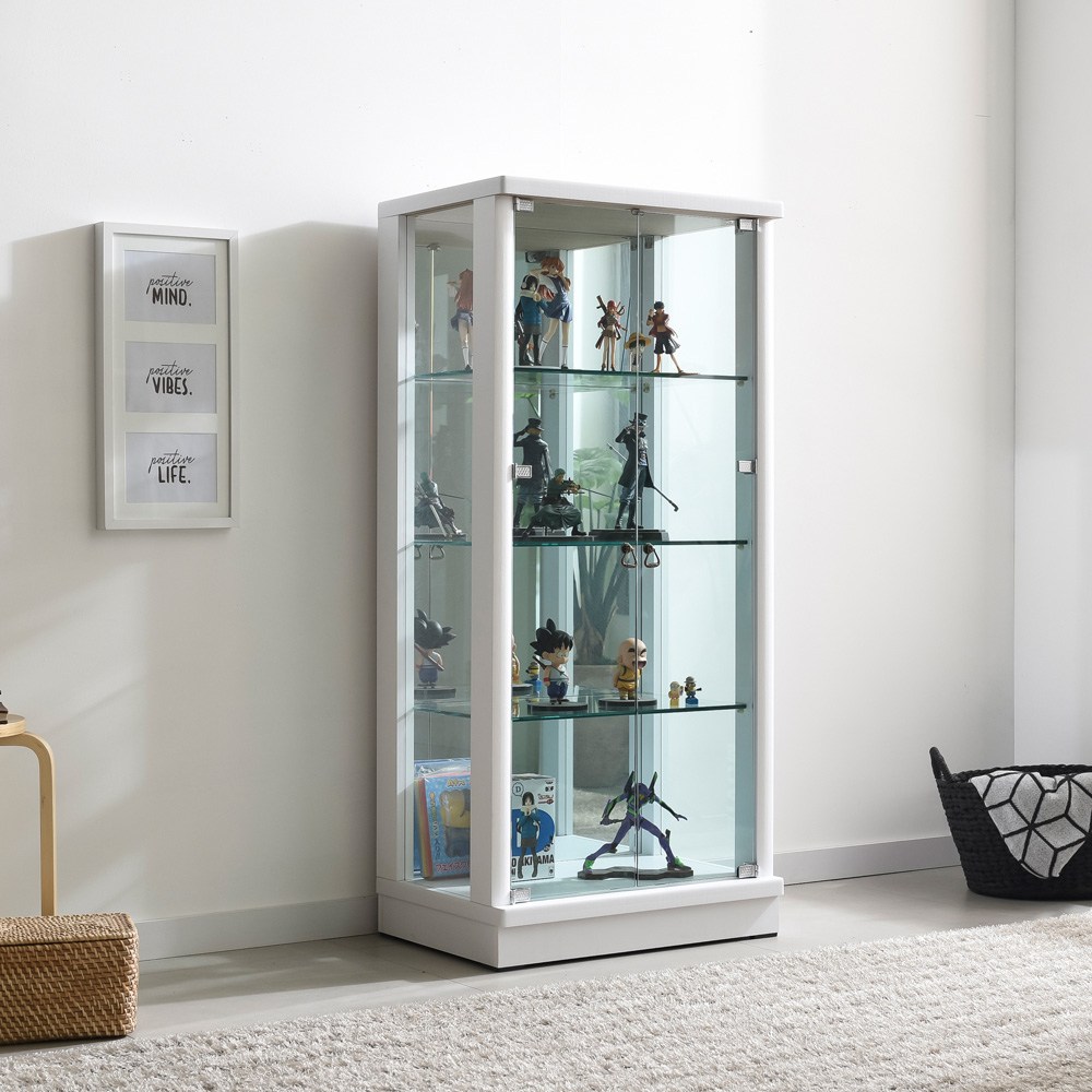 바네스 600 4단 유리 장식장 양주장 3colors, 화이트 219,000원