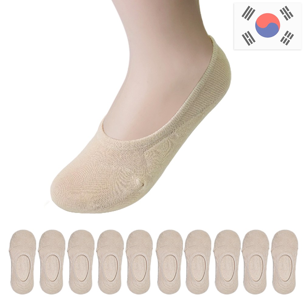 비바슈슈 여성용 쫀쫀하고 벗겨지지않는 면페이크삭스 실속형 10켤레 8,990원