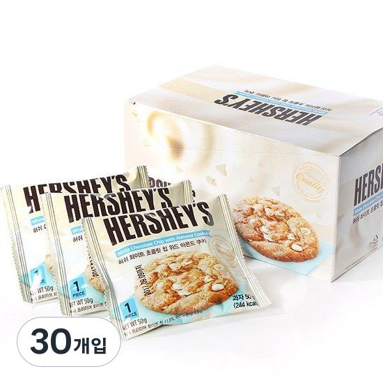 허쉬 화이트 칩 위드 아몬드 쿠키, 50g, 30개 26,040원