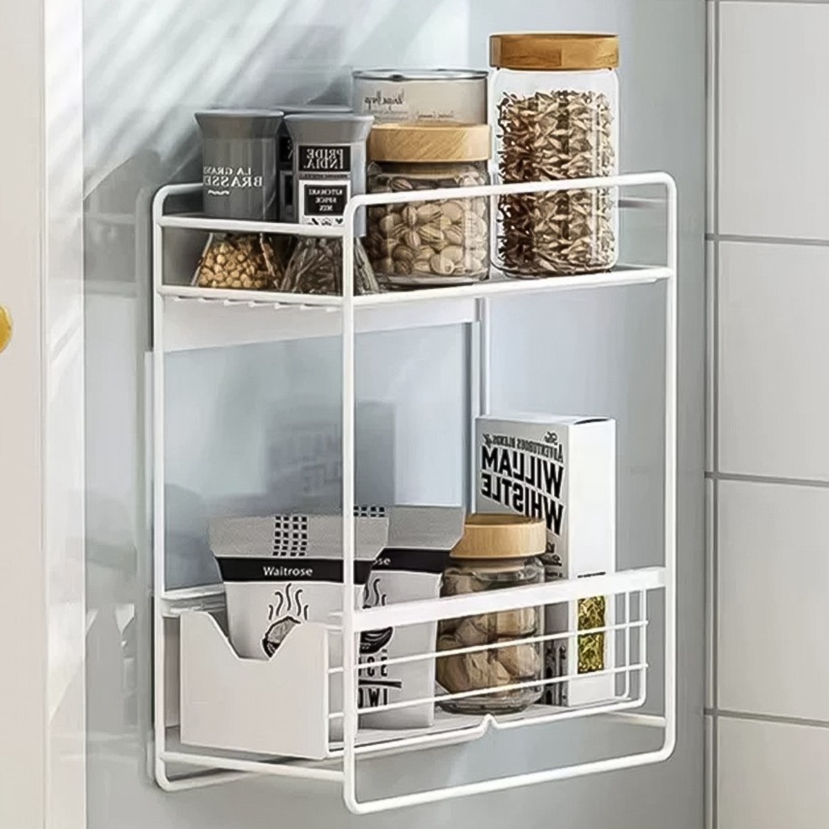 엠컴퍼니 무타공 슬라이딩 자석 선반 세탁실 세제 자석형 정리함 냉장고 틈새 공중부양 정리선반 욕실 세탁기옆 사이드 수납 주방 다용도 정리대 [Tldpf-684097] 29,800원