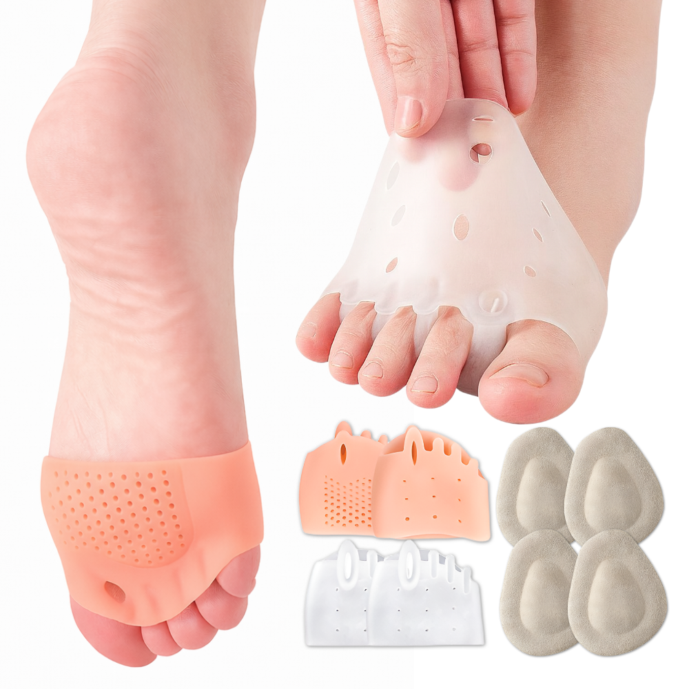 LivFoot 앞꿈치 쿠션패드 실리콘 발바닥보호 지간신경종 중족골 앞꿈치통증, 4세트 17,800원