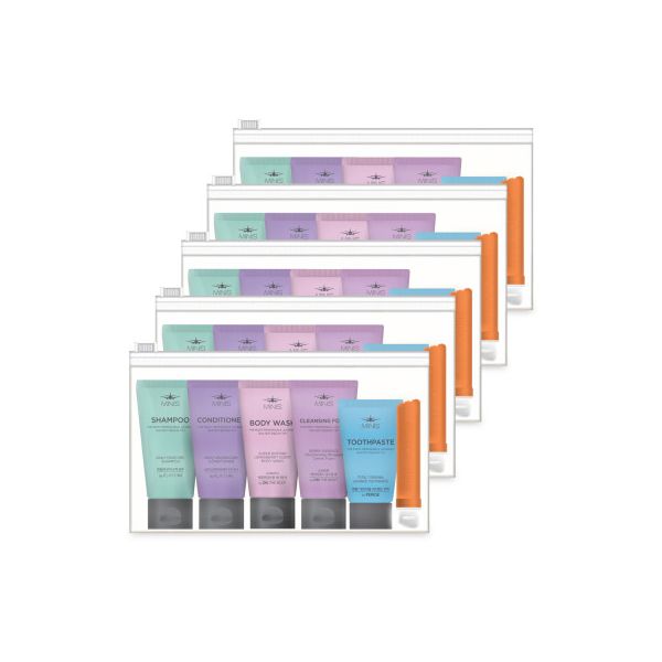 미니스 여행용세트 x 5개 여행용 샴푸 린스 바디워시 칫솔 치약 클렌징폼 세트 트래블키트 6종세트 42,400원