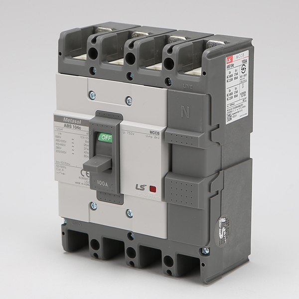 uga123 LS산전 ABS 104C(4P) 30A 40A 50A 60A 75A 100A 125A 85kA 배선용차단기 MCCB 120,500원