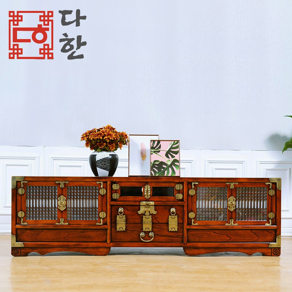 다한수제고가구 원목 창살 반닫이 거실장 1800 고가구 명품 인테리어 엔틱, 단일 색상 632,000원
