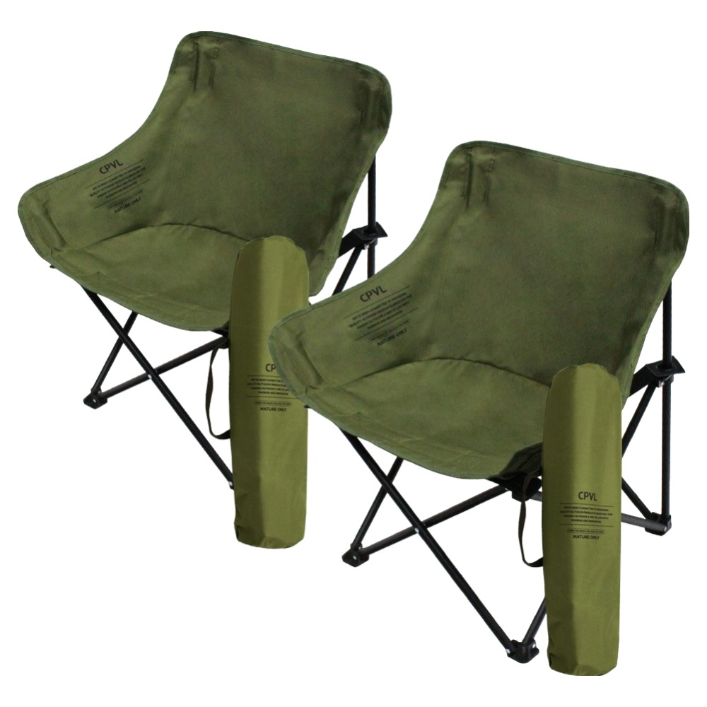 캠프빌리지 밀키웨이 접이식 캠핑의자 + 보관가방 세트, 카키, 2세트 37,300원