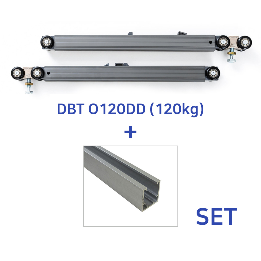 NEW 삼우 양방향 슬라이딩도어 양댐퍼 로라 DBT O120DD 상부트랙 레일2M 세트 88,000원