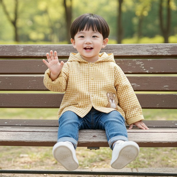 몽실이 체크 양면후드점퍼 28,900원