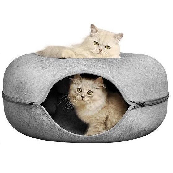 우기펫 고양이 터널 도넛 숨숨집, 1개, 다크그레이 16,900원