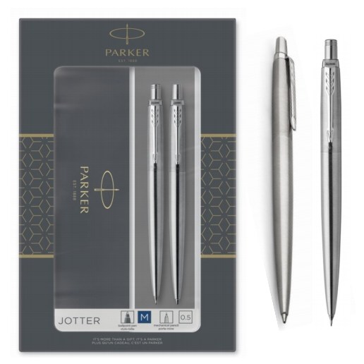 [수입정품] 파카 조터 스테인리스 스틸 볼펜 & 샤프 듀오 세트 62,000원