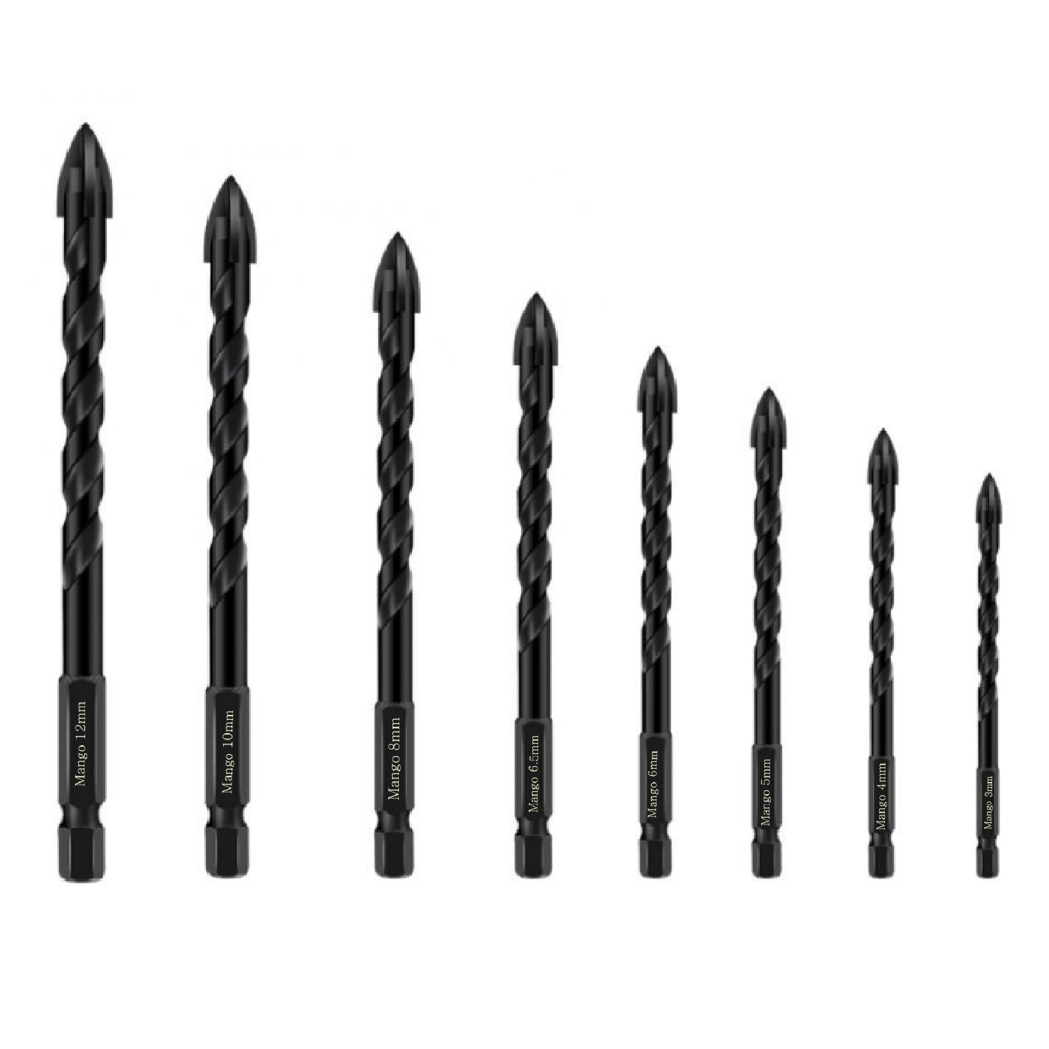 플로메리아 고강도 화살촉 만능 드릴비트 3mm~12mm 8개입세트 임팩드릴 호환 멀티타공 대리석 아트월 포세린 타일 콘크리트 유리 십자 욕실시공 칼블록작업 31,900원