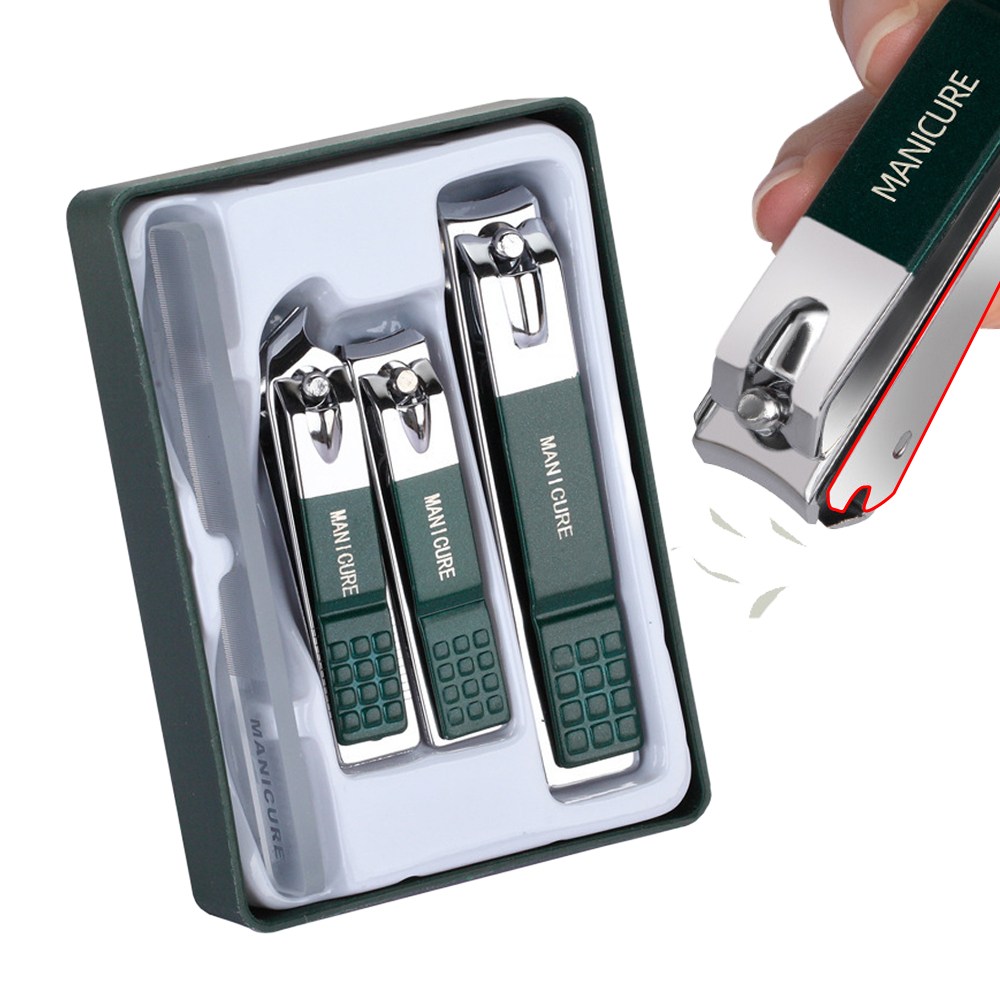 해즈잇 튀지않는 휴대용 스테인리스 손톱깎이 세트, 1세트, 그린 6,450원